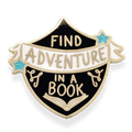 Find Adventure In A Book Enamel Pin