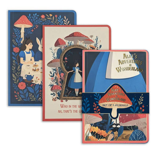 Alice in Wonderland Triple Notebook Set.