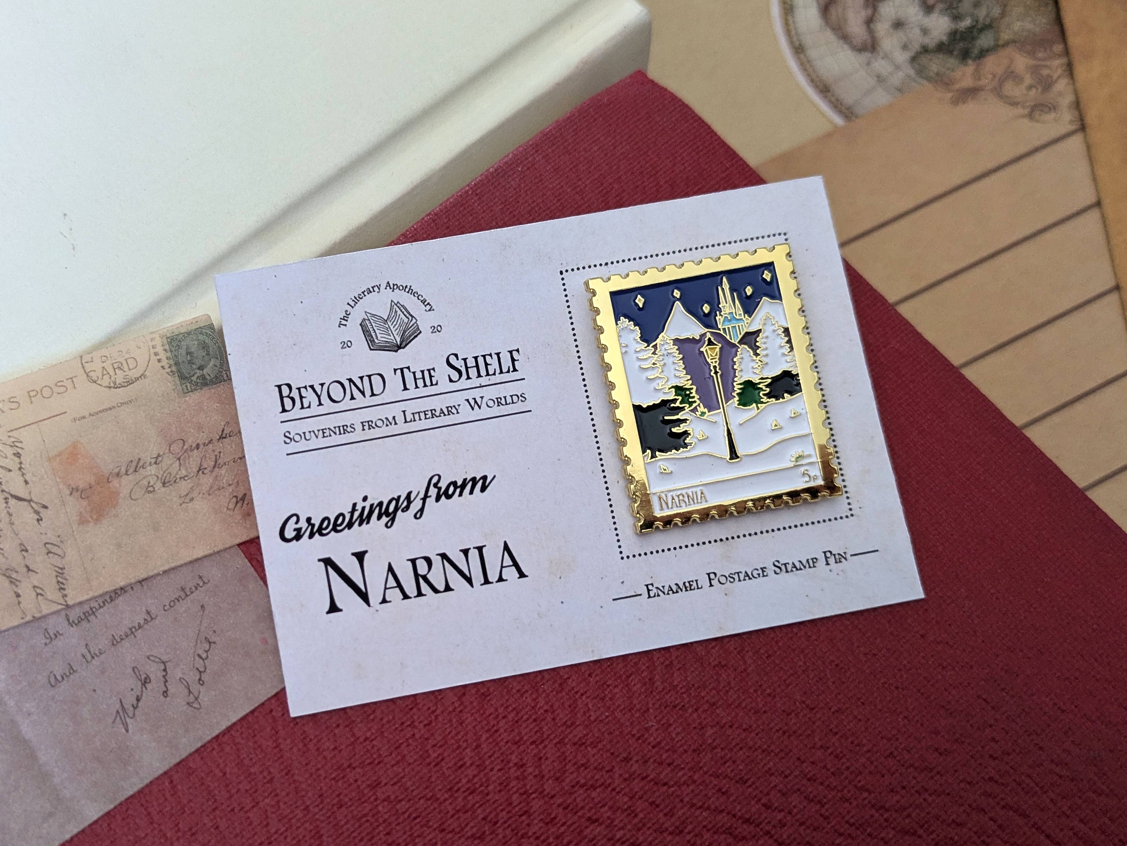 The Lion, the Witch and the Wardrobe Gold Enamel Pin Badge