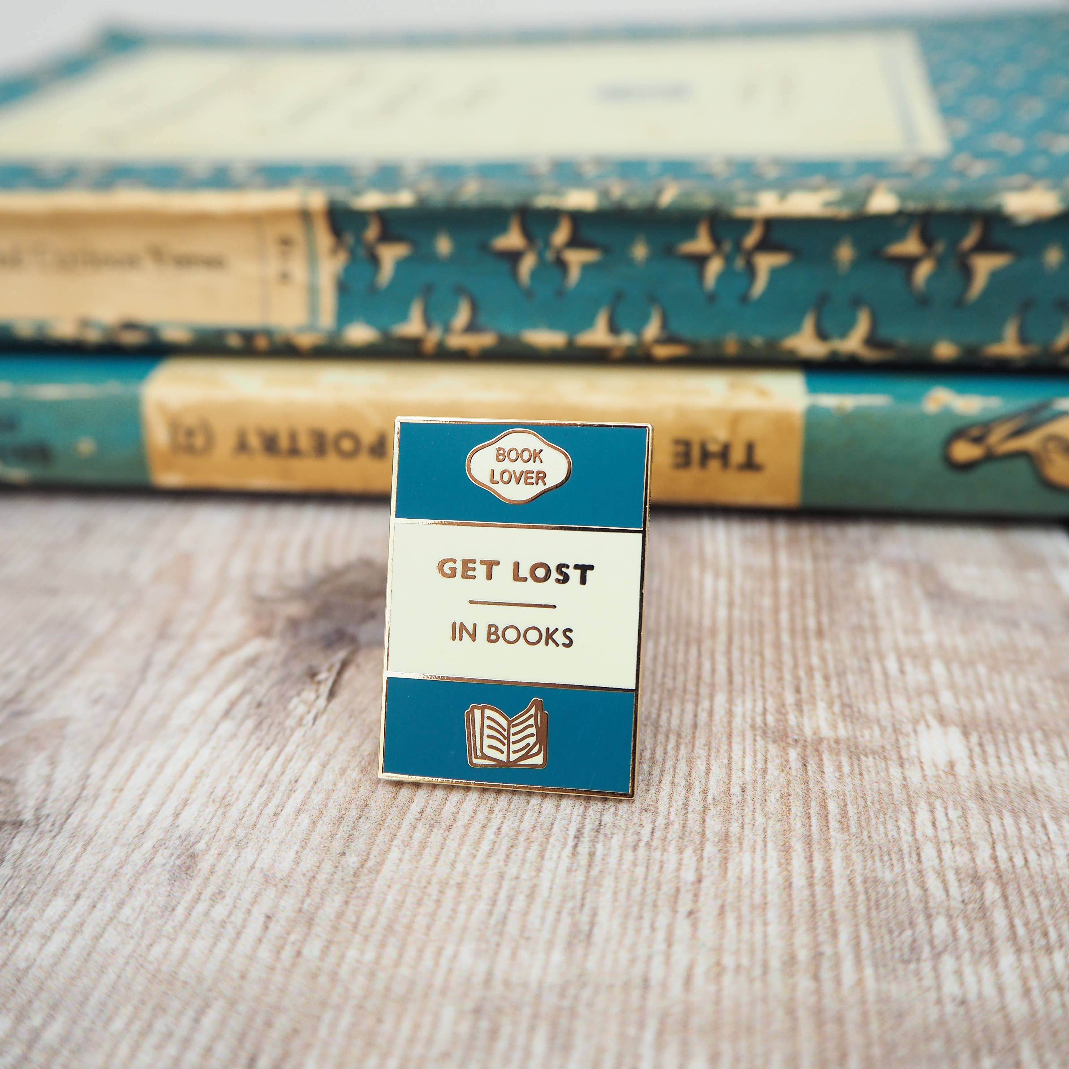 'Get Lost In Books' Book Lover Enamel Pin Badge