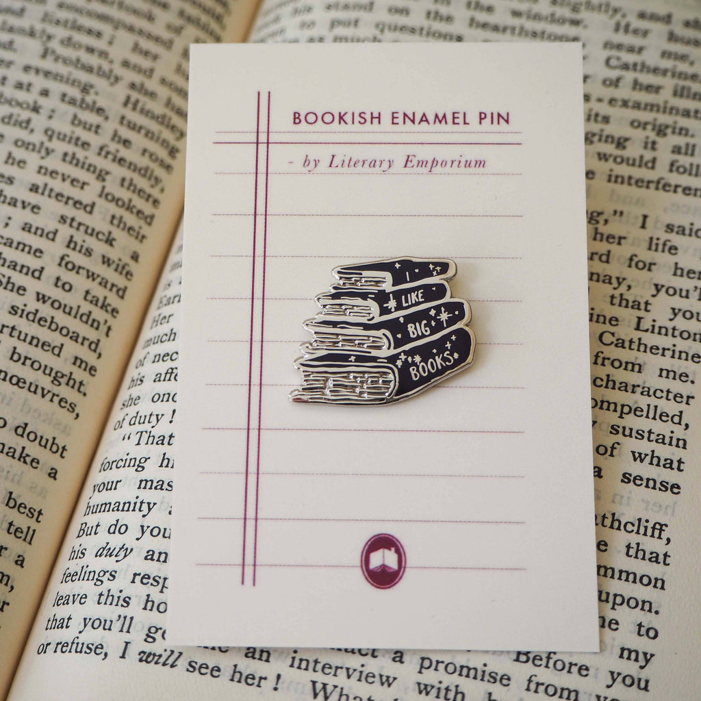 I Like Big Books Enamel Book Lover Literature Pin Badge