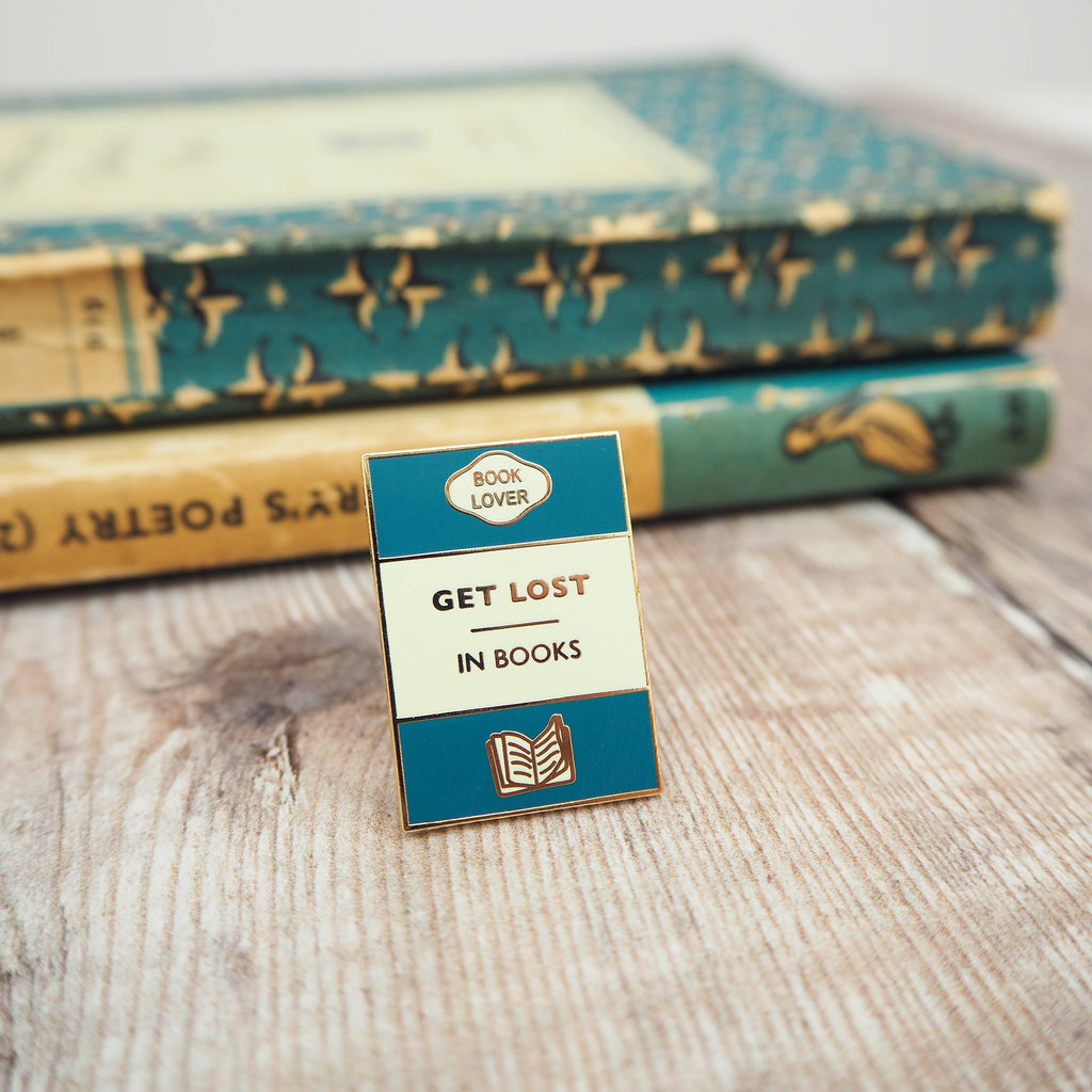 'Get Lost In Books' Book Lover Enamel Pin Badge