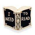 I Need To Read Enamel Pin