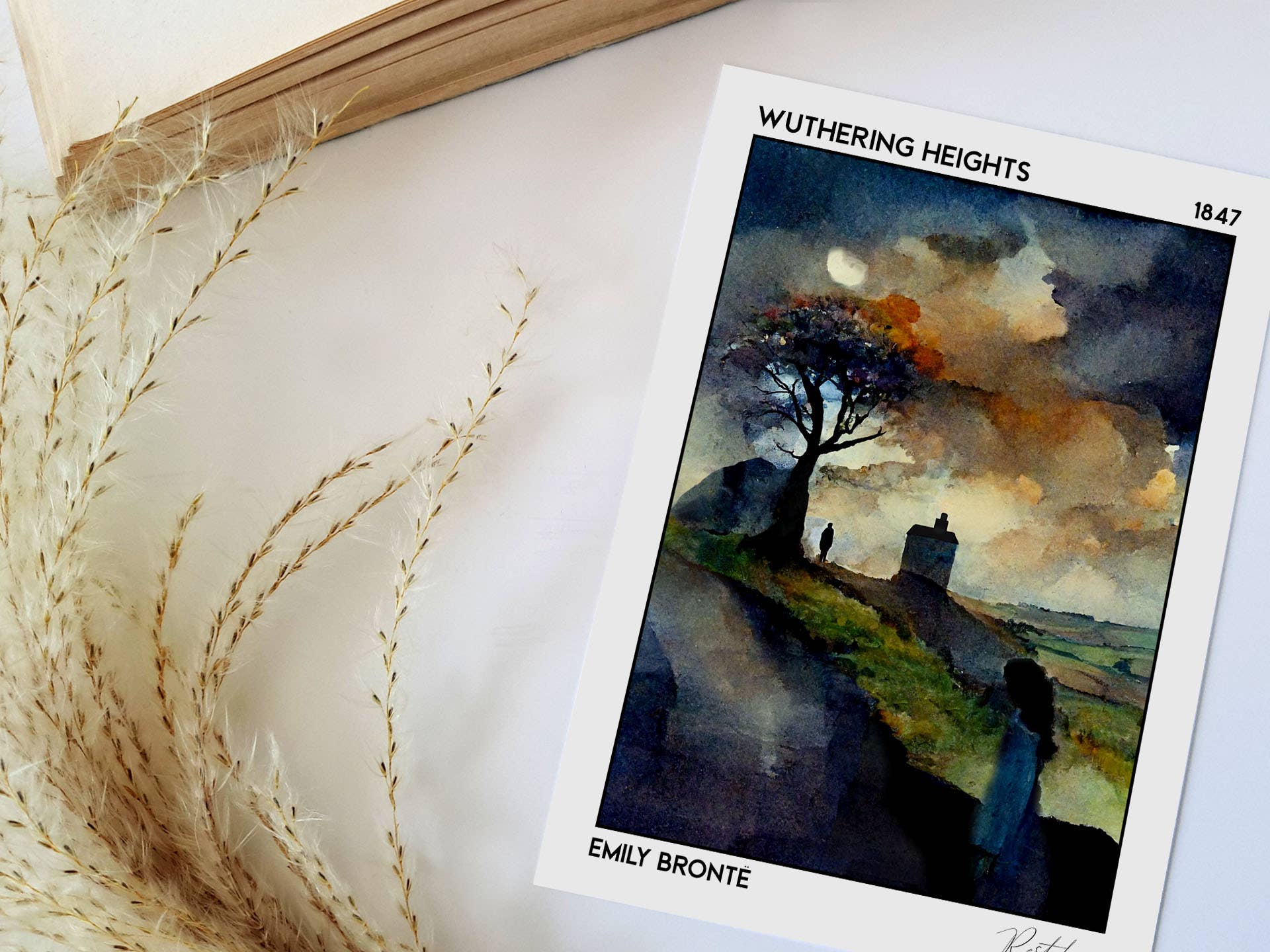 Wuthering Heights, Emily Brontë, Book Poster