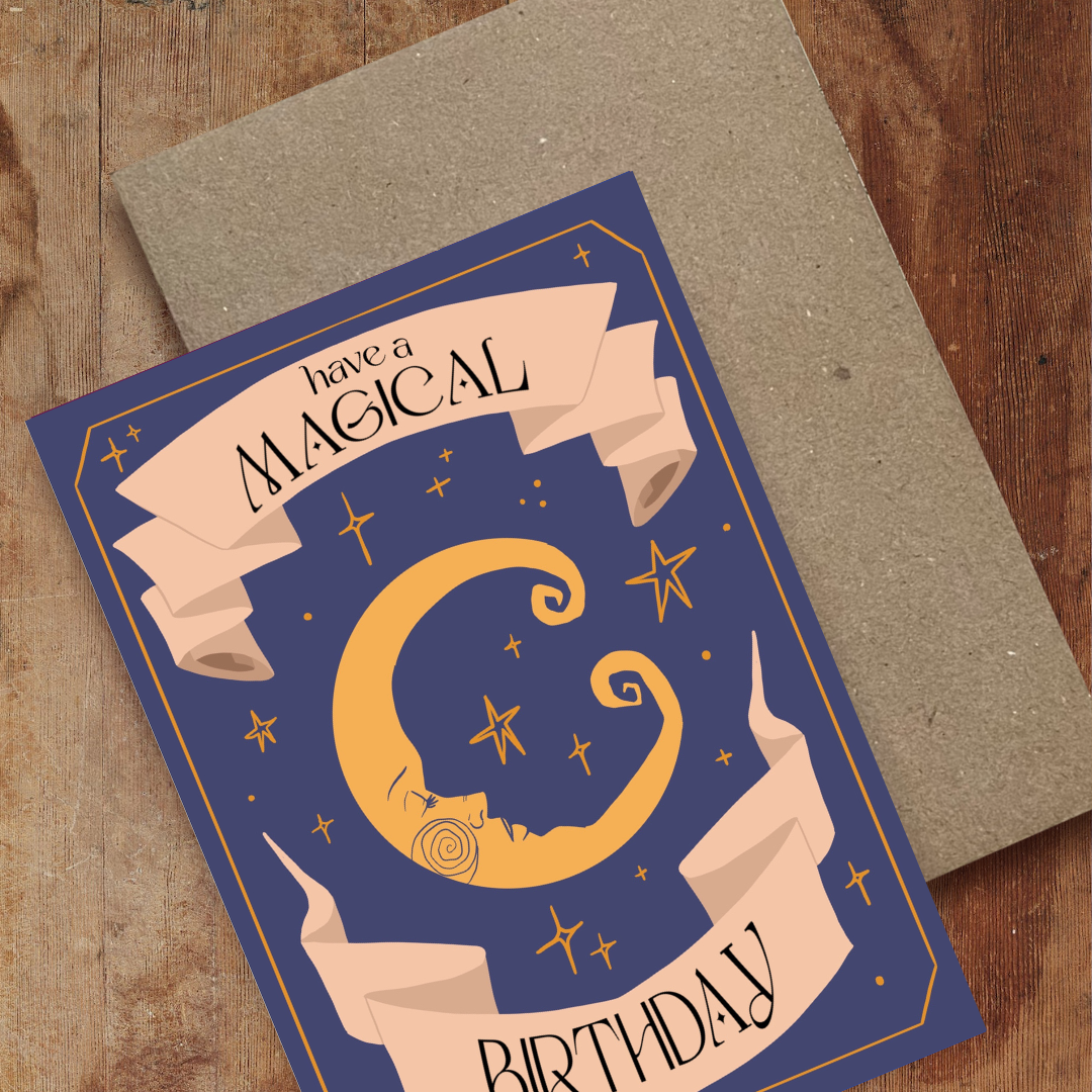 Fairytale Moon, Birthday Card