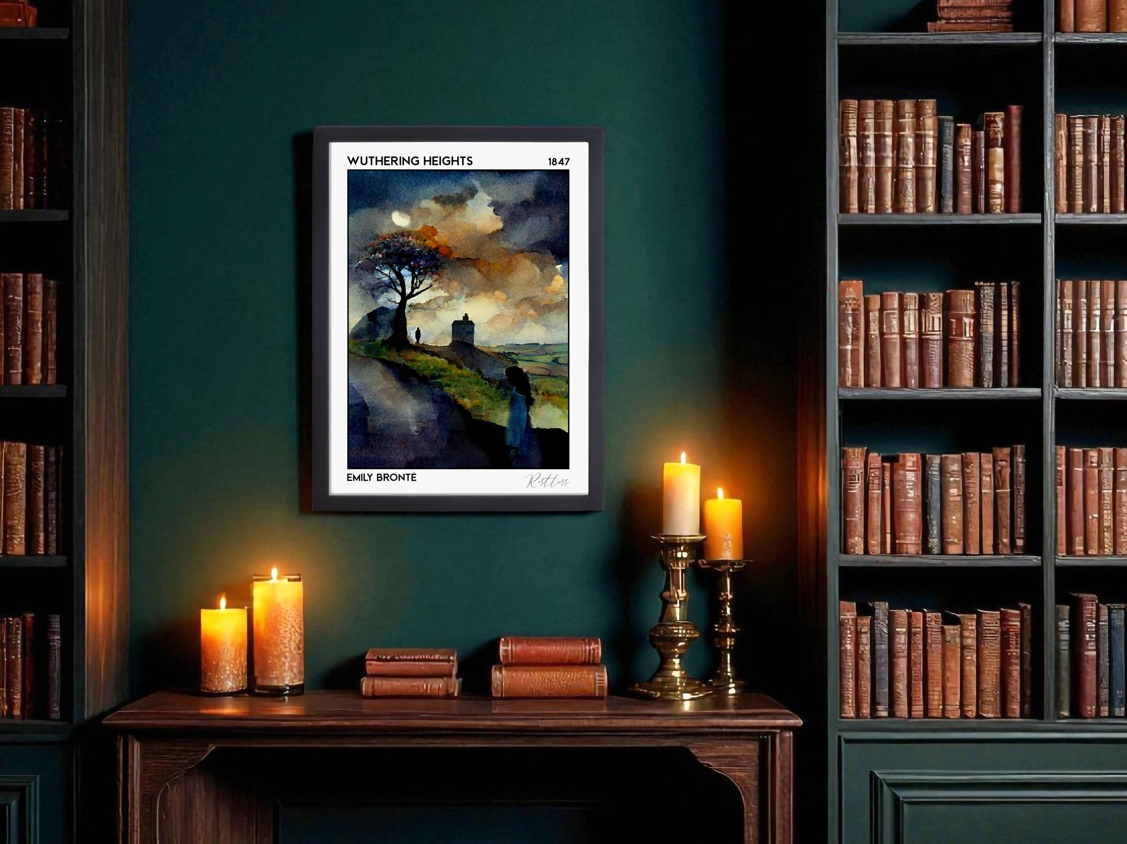 Wuthering Heights, Emily Brontë, Book Poster