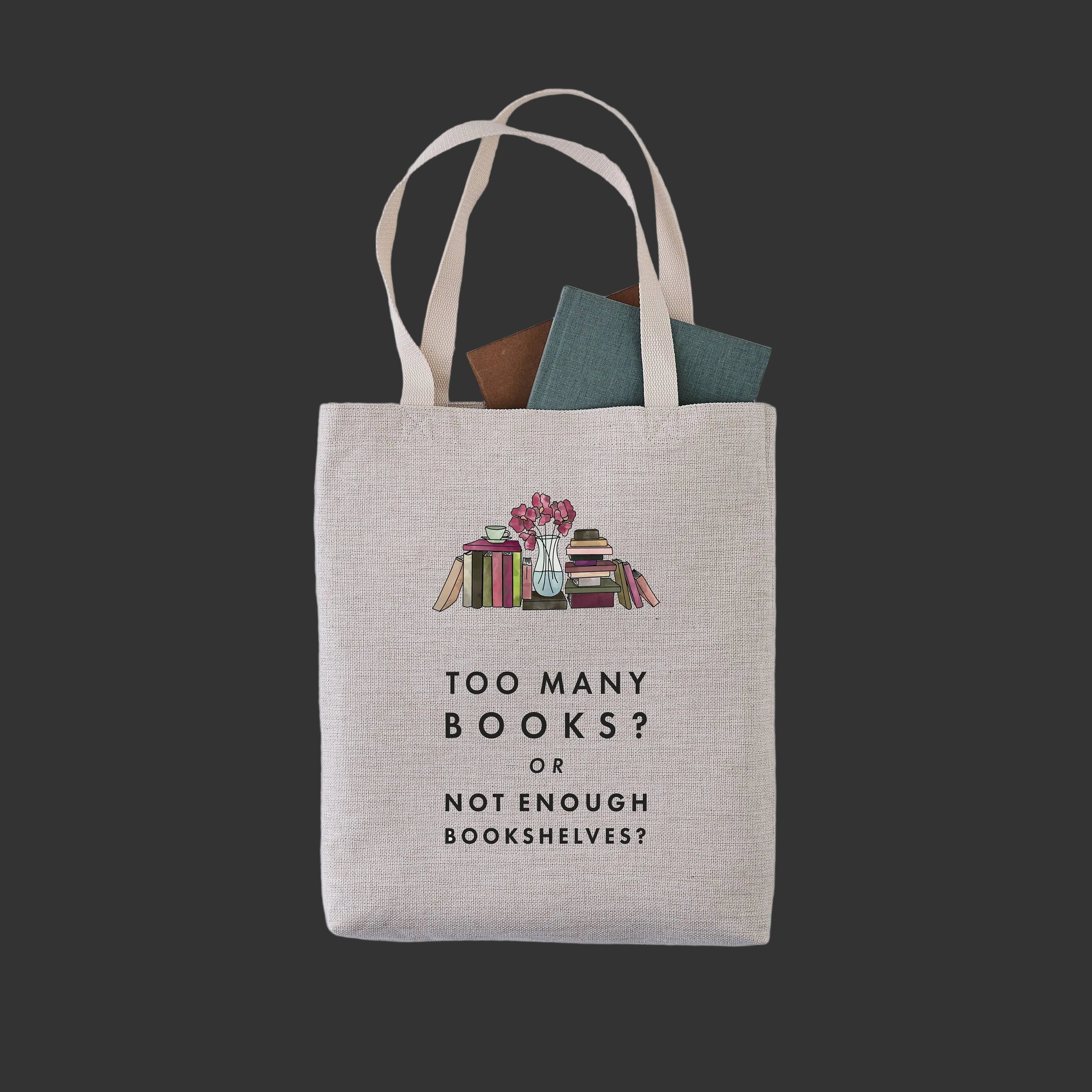'Too Many Books?' Tote Bag